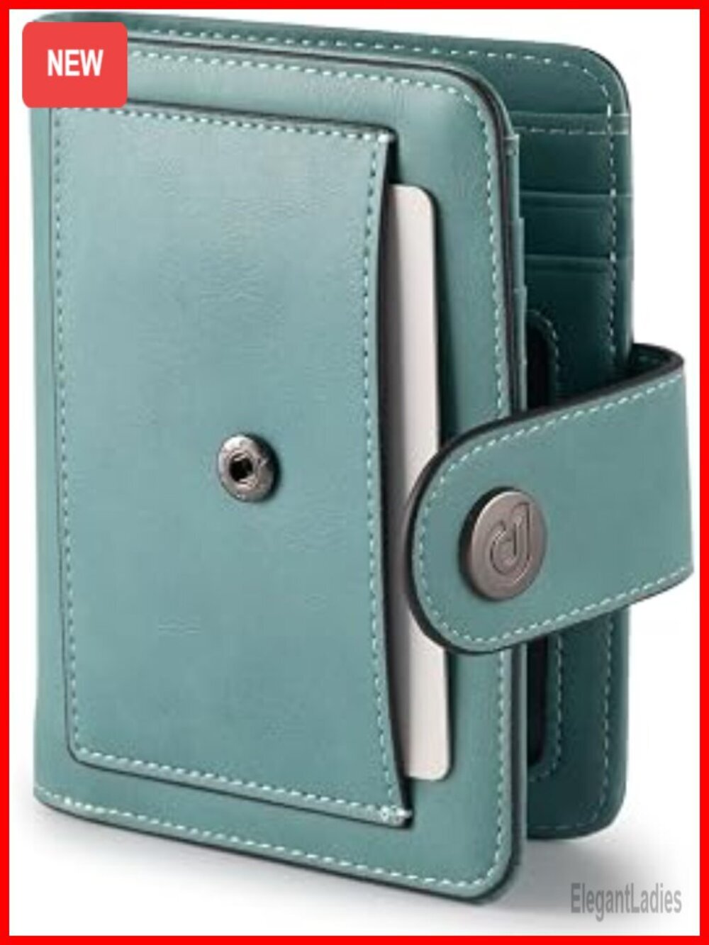 RFID Blocking Bifold Wallet with ID Window and Zipper Coin Pocket